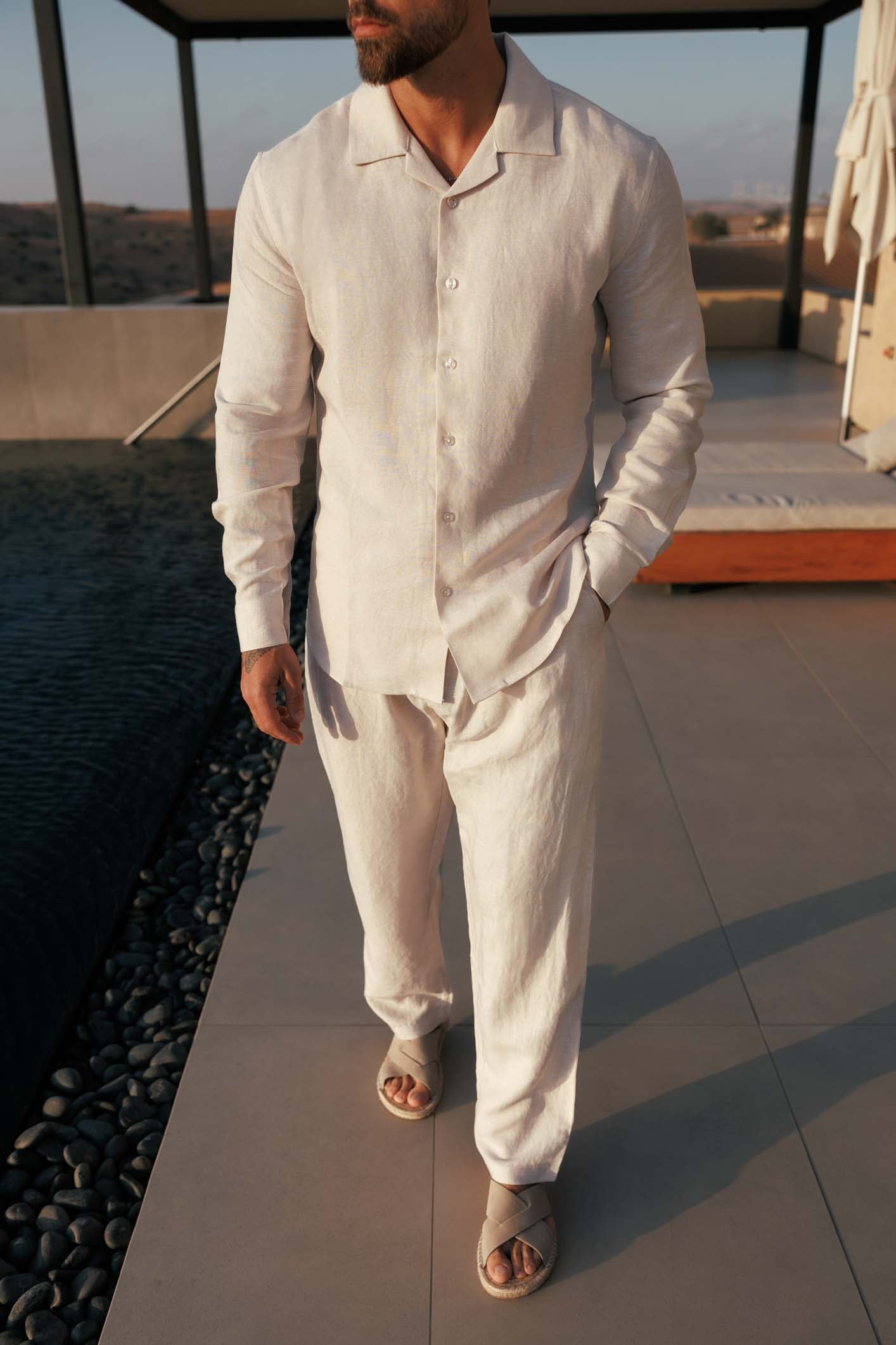 Linen Trouser — Oat