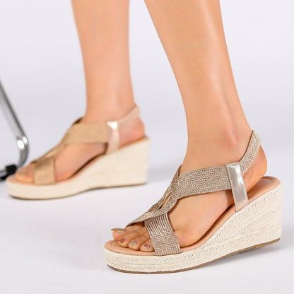 Artisan Woven Wedge Sandals