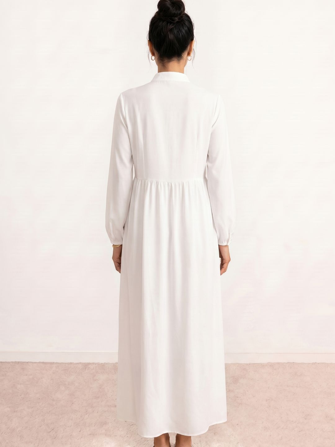 Cristina Pleated Shirt Maxi Dress