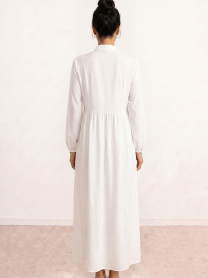 Cristina Pleated Shirt Maxi Dress