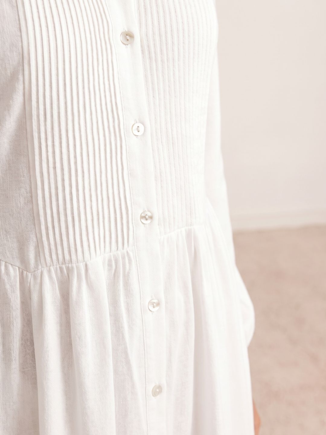 Cristina Pleated Shirt Maxi Dress