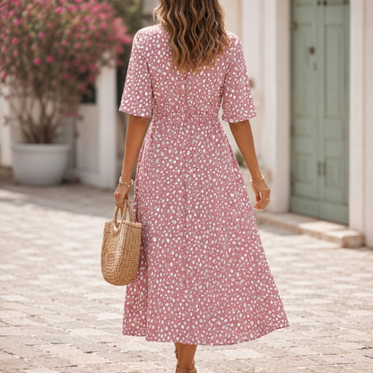 Francesca Spot Print Midi Dress