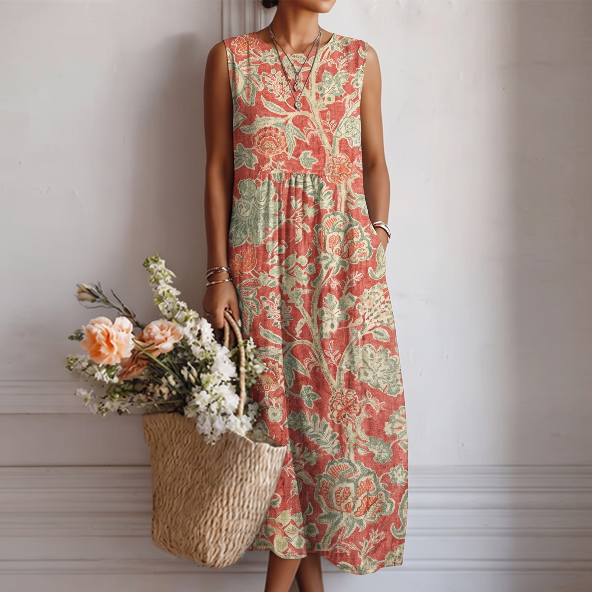 Raquel everyday midi dress – front