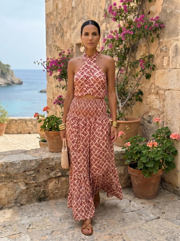 Elsa Off-Shoulder Ruffle Co-ord Set