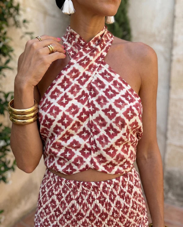 Elsa Off-Shoulder Ruffle Co-ord Set