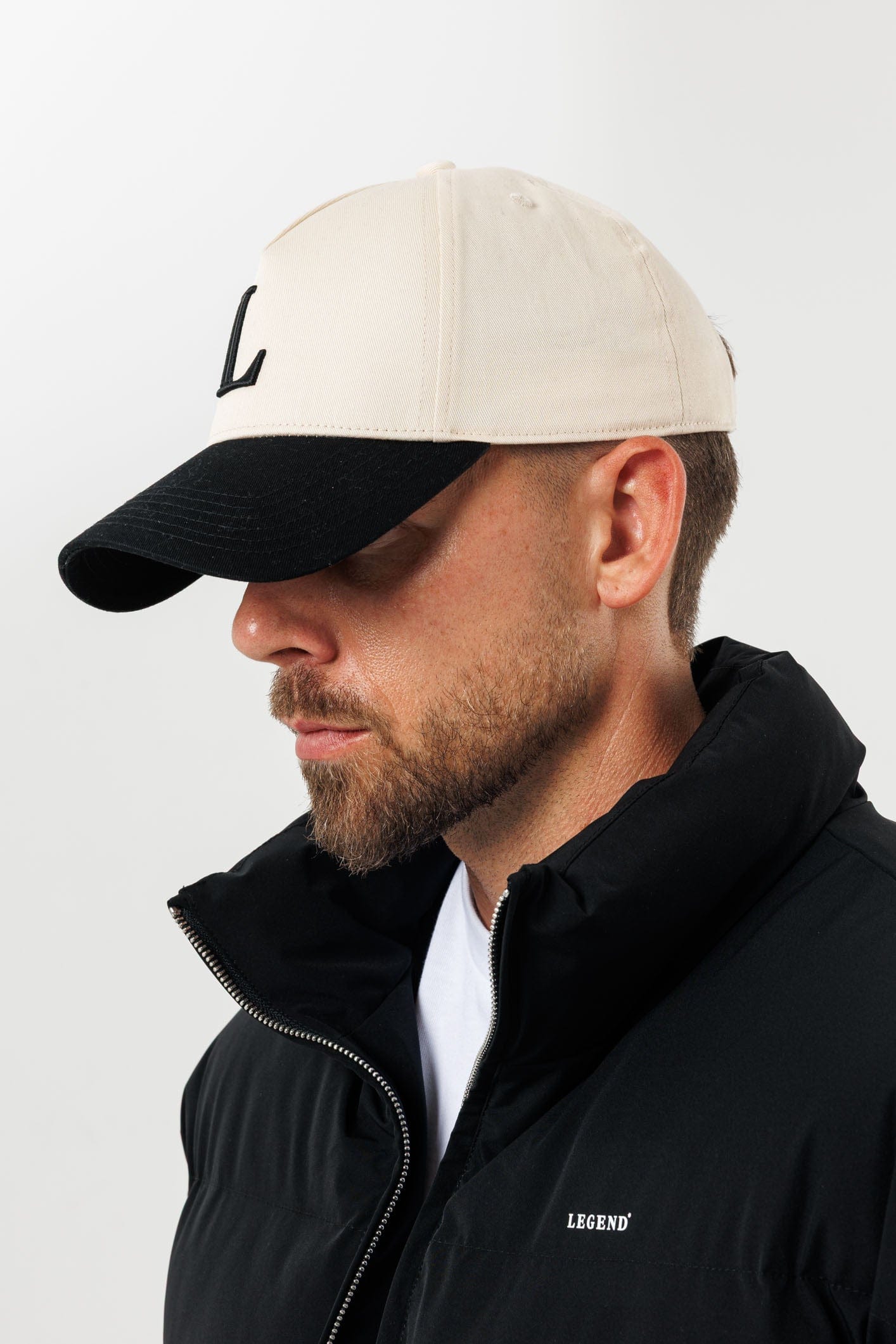 Legend Initial Logo Cap — Black