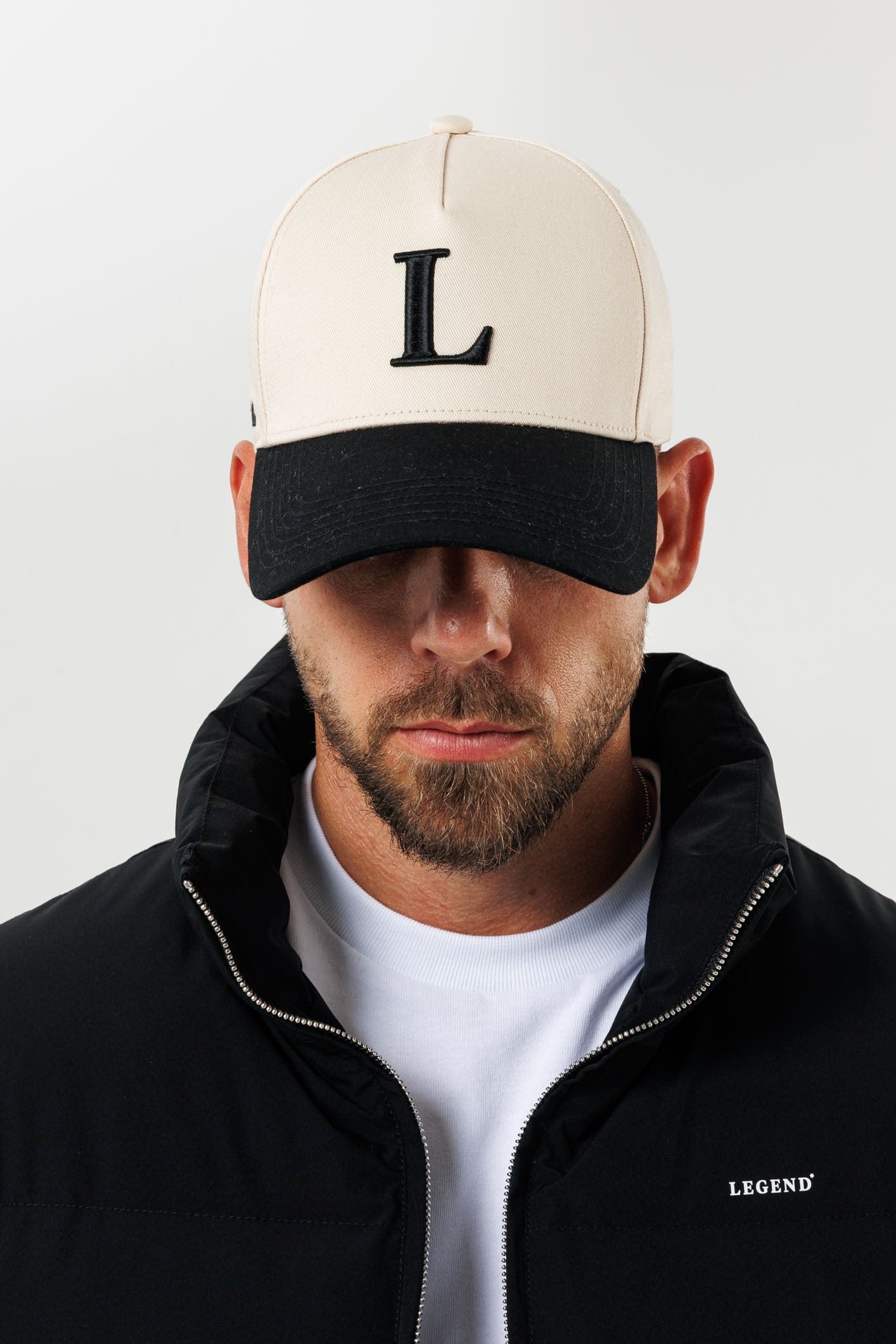 Legend Initial Logo Cap — Black