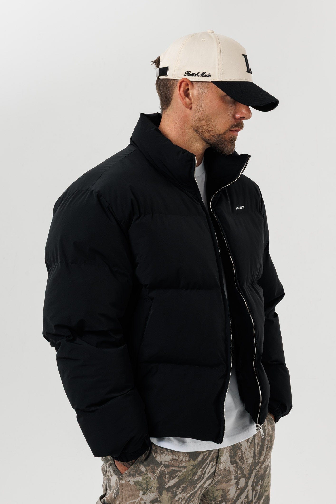 Legend Initial Logo Cap — Black
