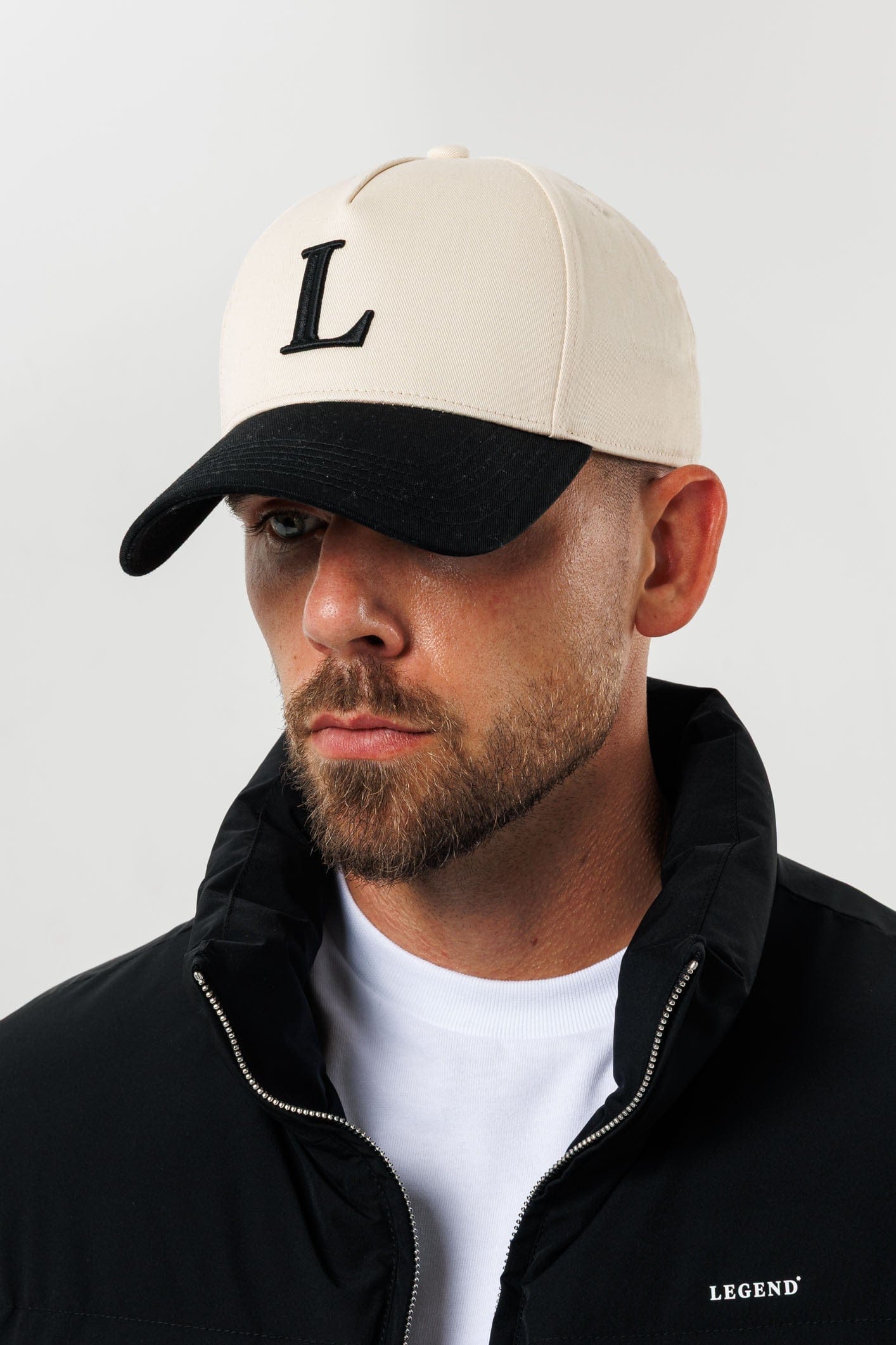 Legend Initial Logo Cap — Black