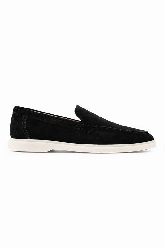 Suede Loafer — Black