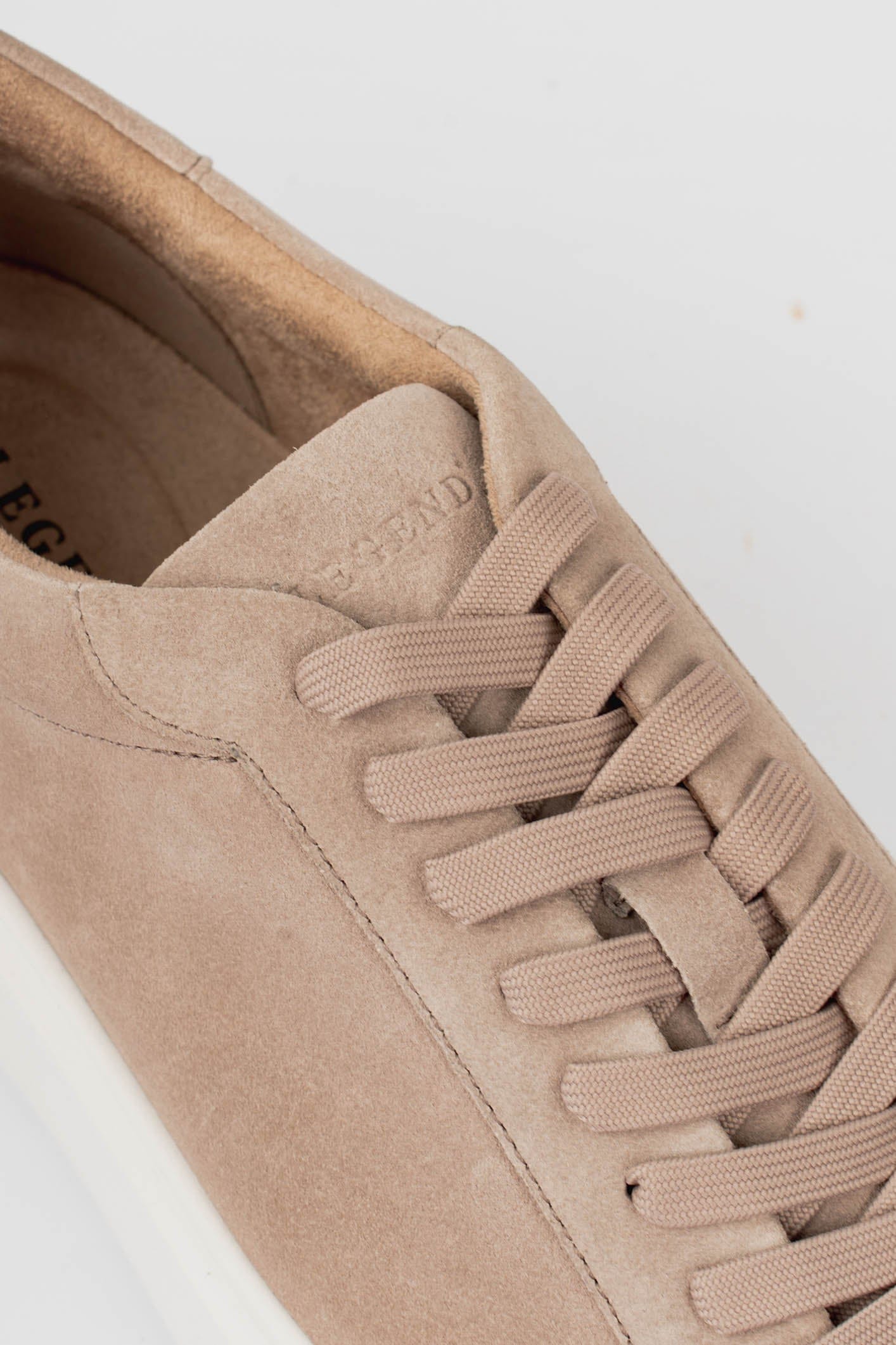 Suede Trainer — Beige