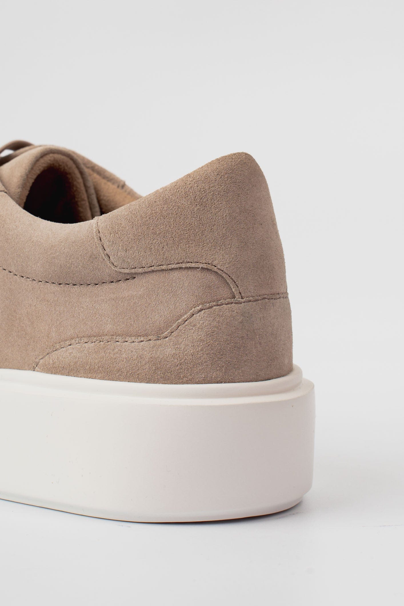 Suede Trainer — Beige