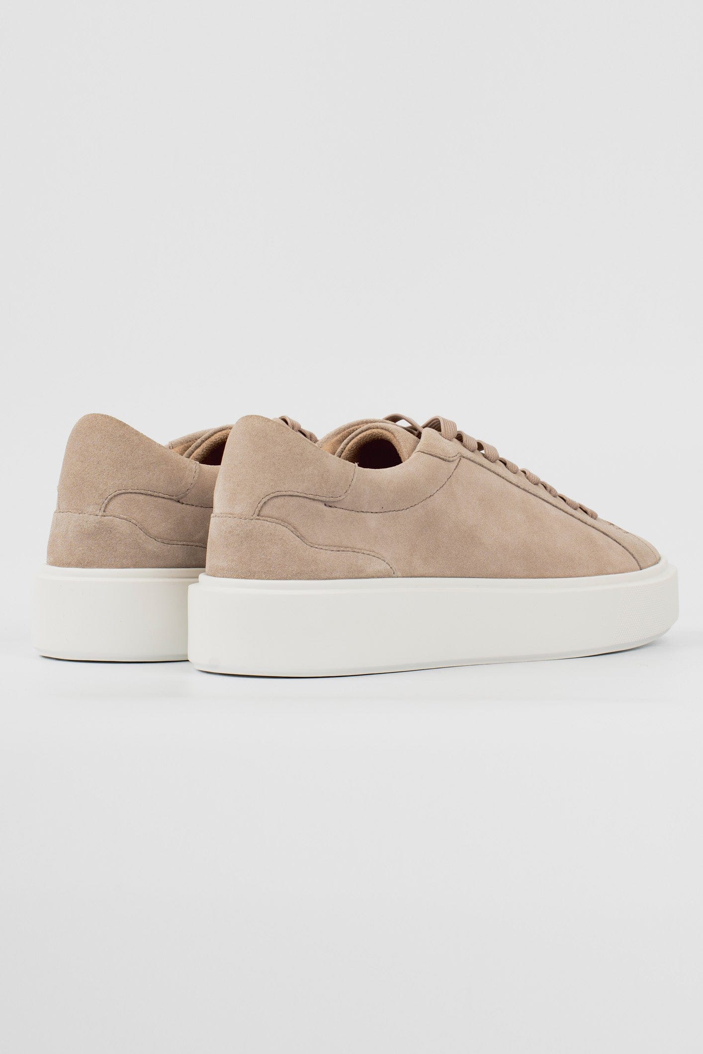 Suede Trainer — Beige