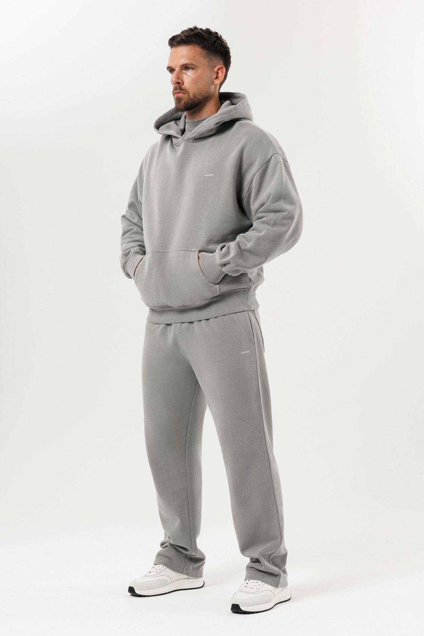Hoodie — Washed Grey