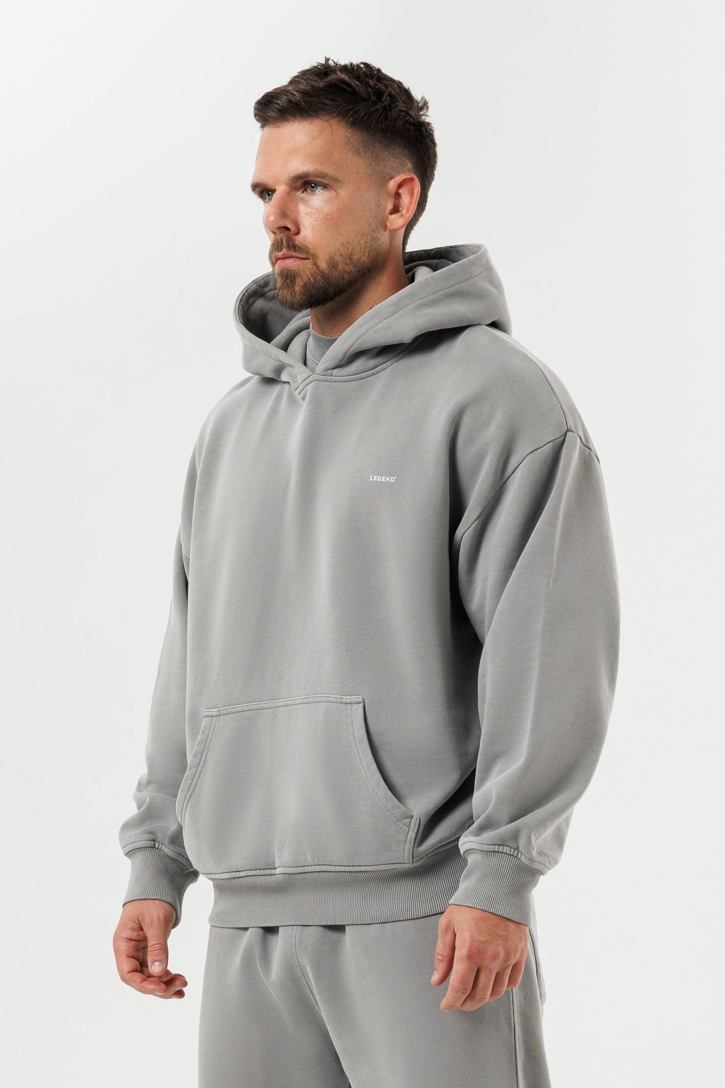 Hoodie — Washed Grey