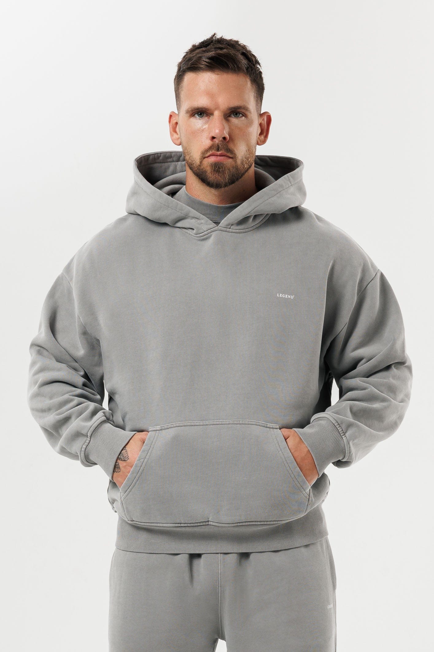 Hoodie — Washed Grey