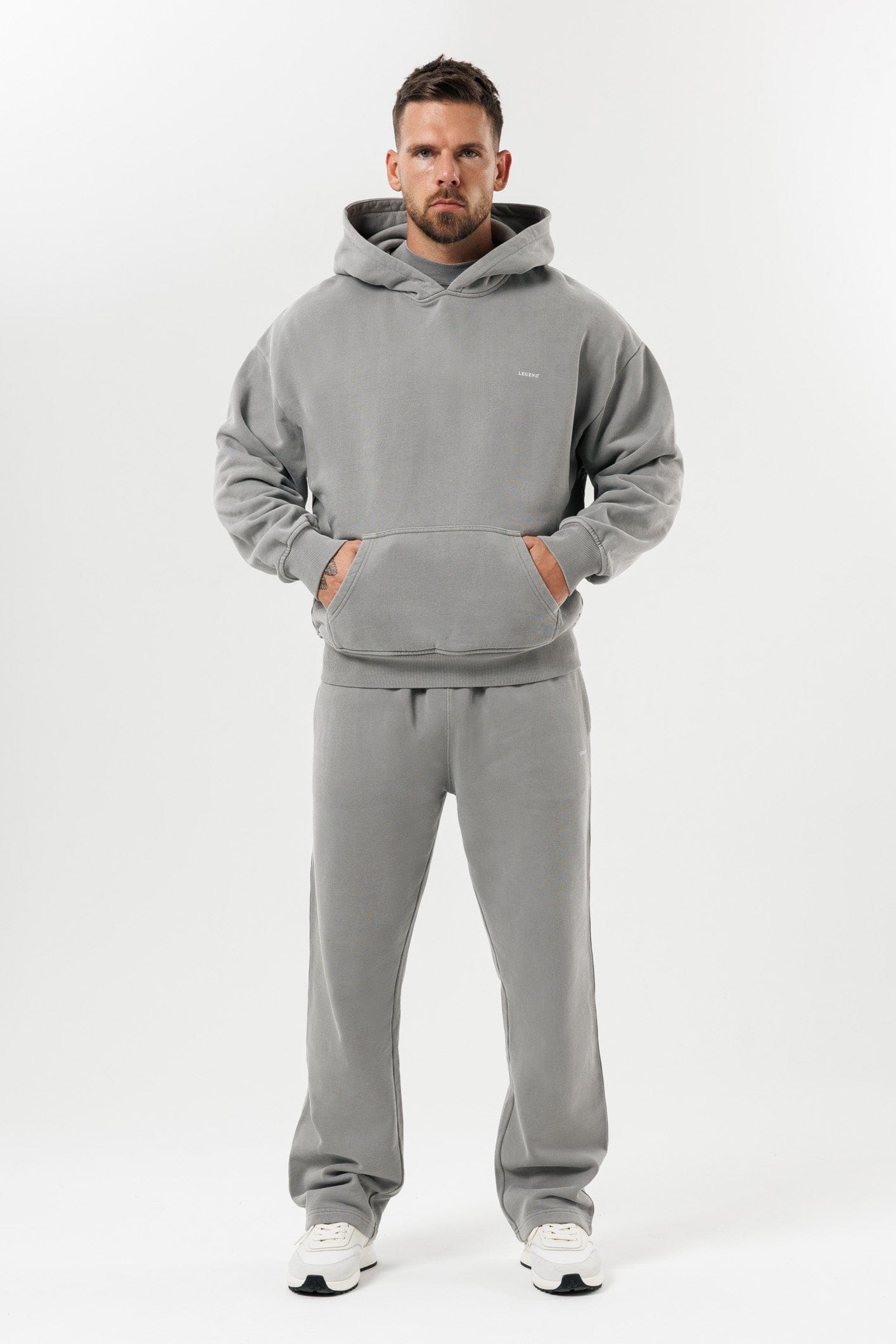 Hoodie — Washed Grey