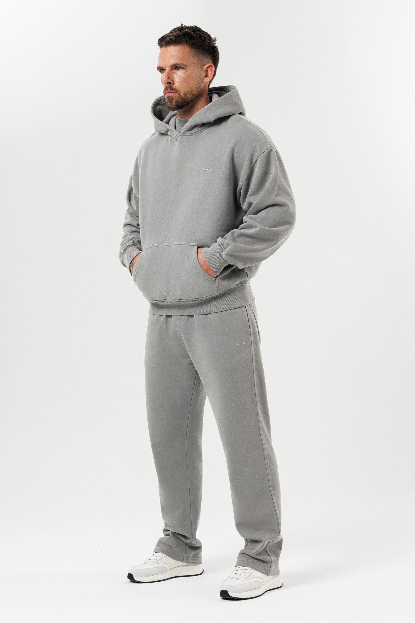 Hoodie — Washed Grey