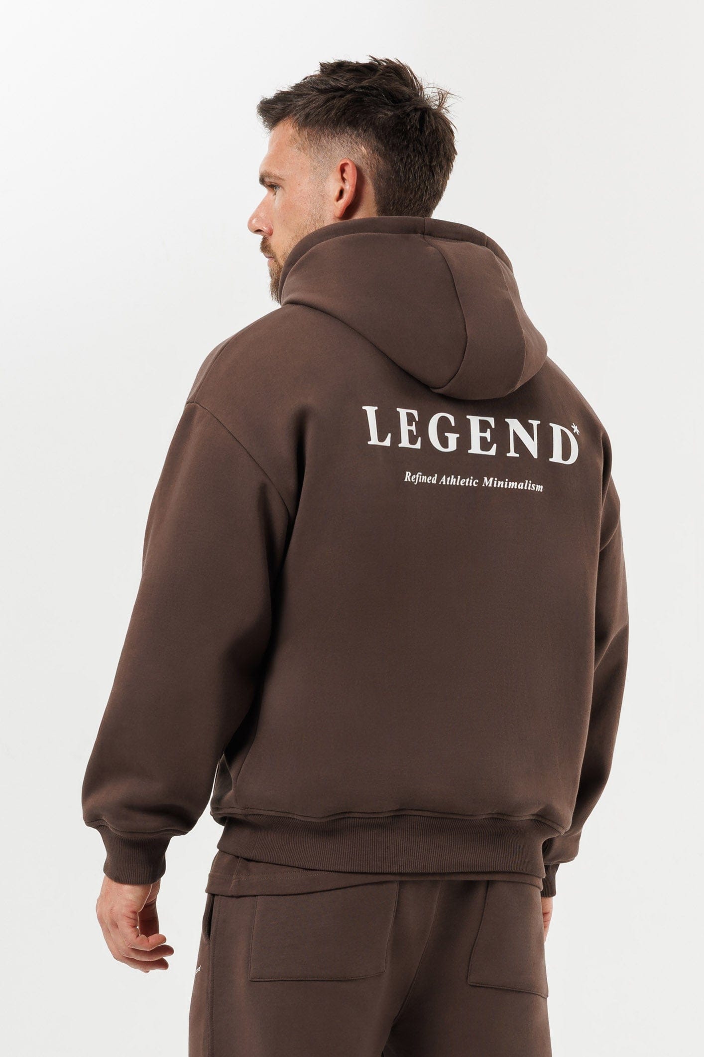 Print Hoodie — Brown
