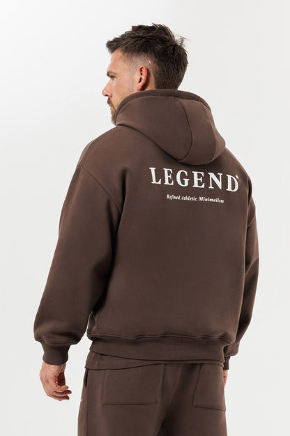 Print Hoodie — Brown