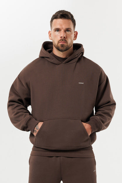 Print Hoodie — Brown