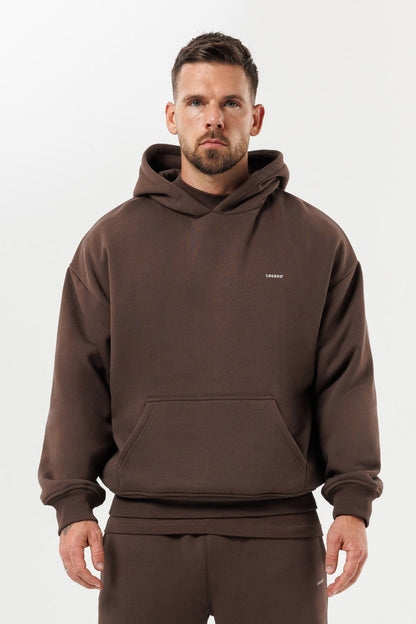 Print Hoodie — Brown