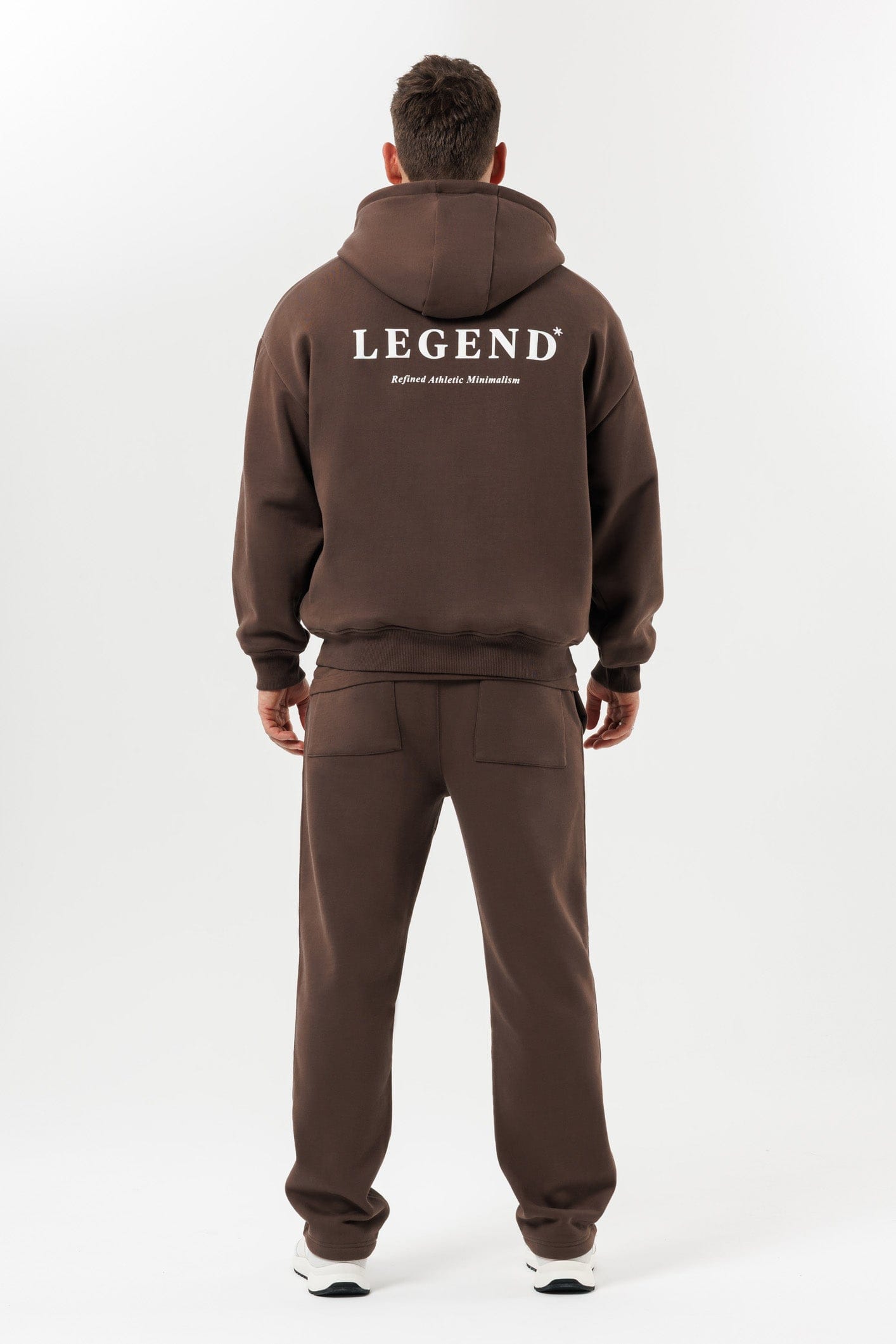 Print Hoodie — Brown
