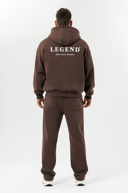 Print Hoodie — Brown
