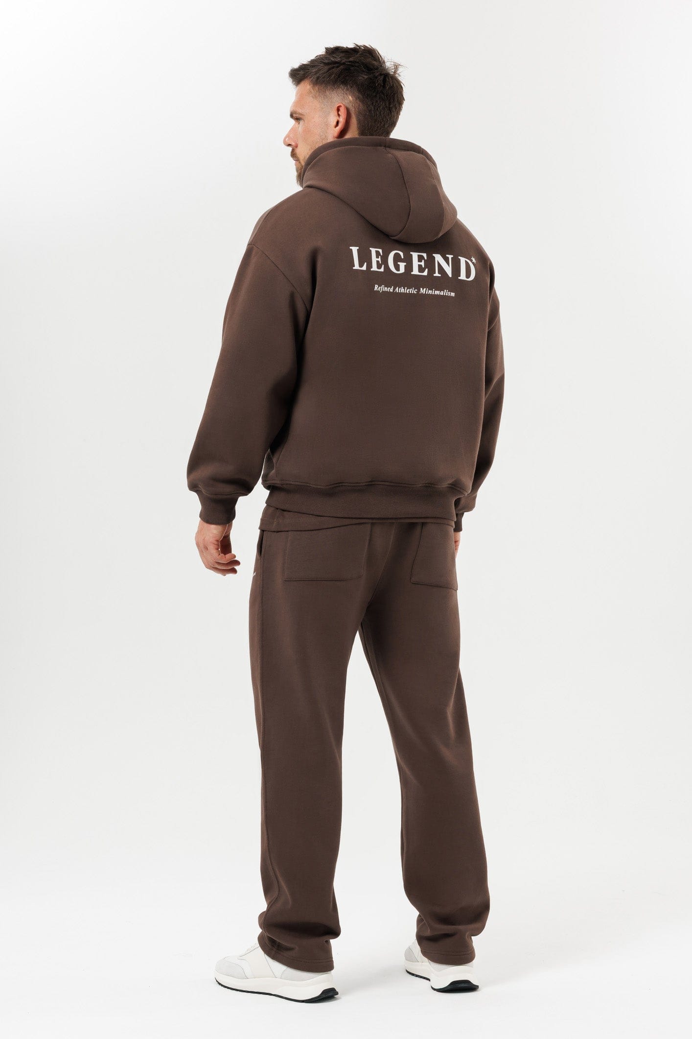 Print Hoodie — Brown