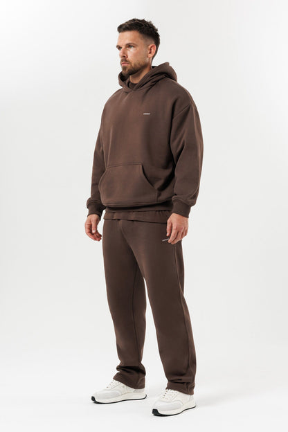 Print Hoodie — Brown