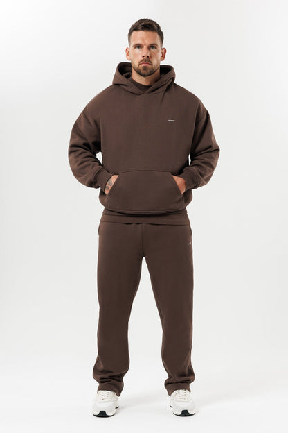 Print Hoodie — Brown