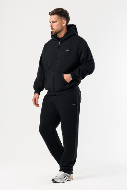 Zipped Hoodie — Black