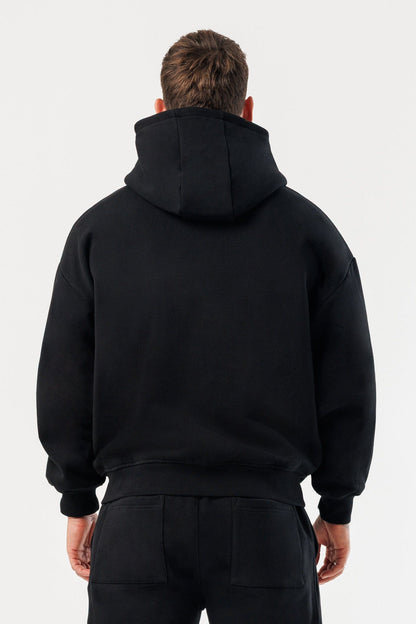 Zipped Hoodie — Black