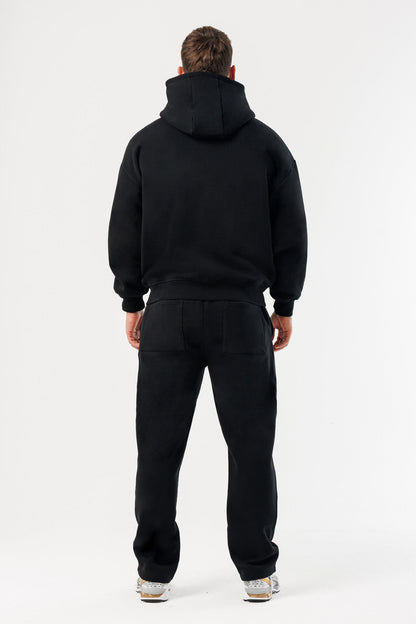 Zipped Hoodie — Black