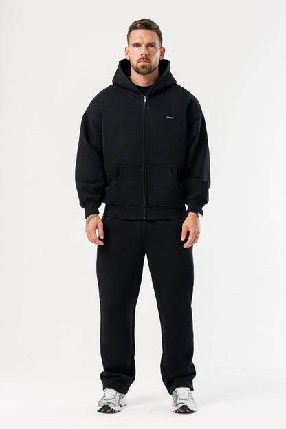 Zipped Hoodie — Black