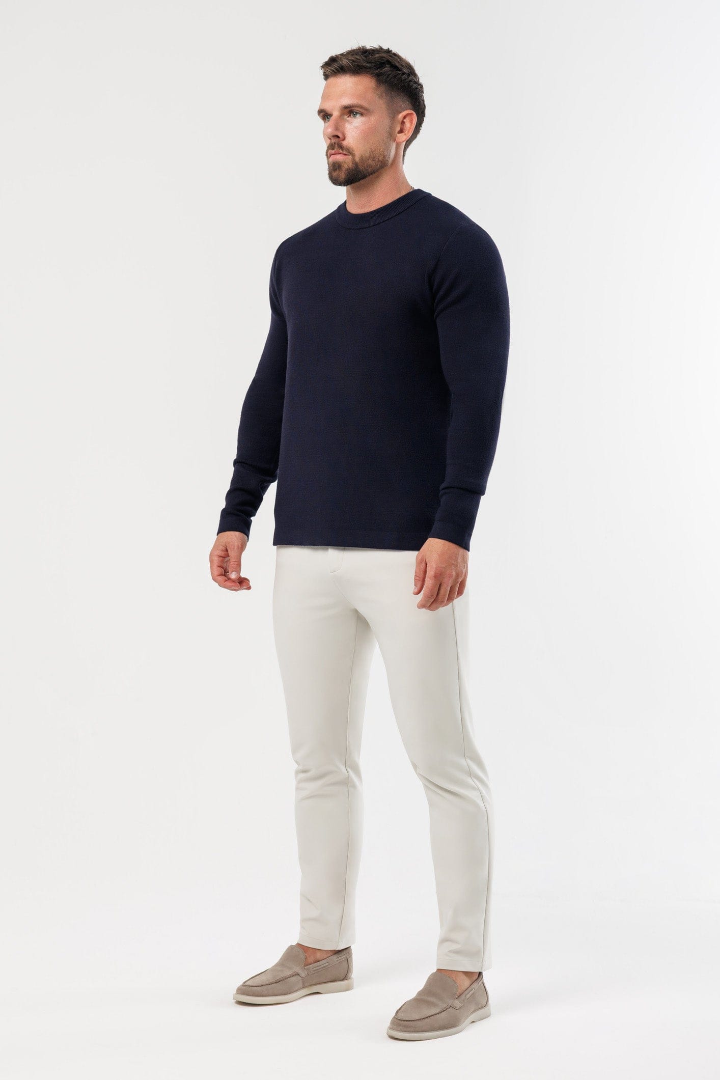 Luxe Knit Sweater — Navy