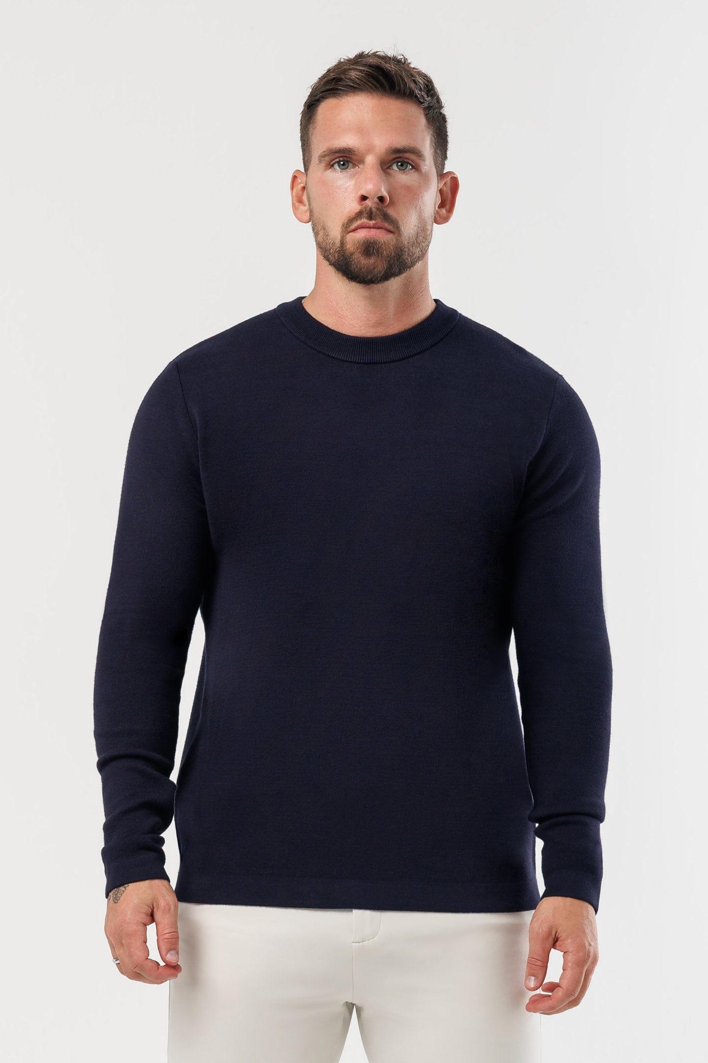 Luxe Knit Sweater — Navy