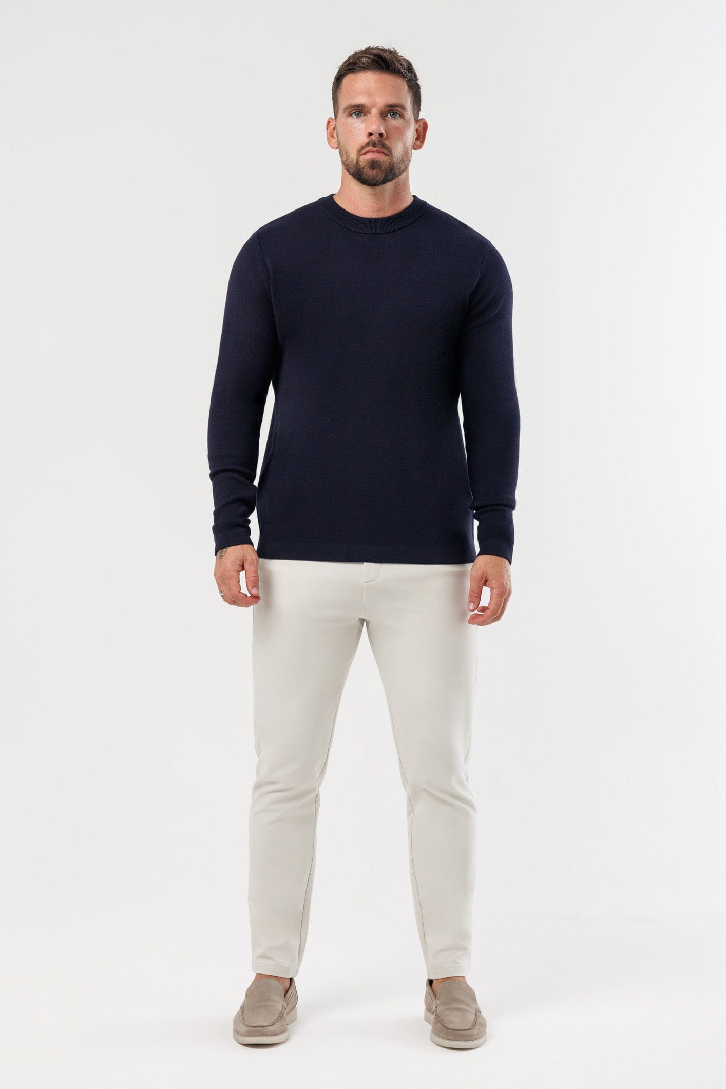 Luxe Knit Sweater — Navy