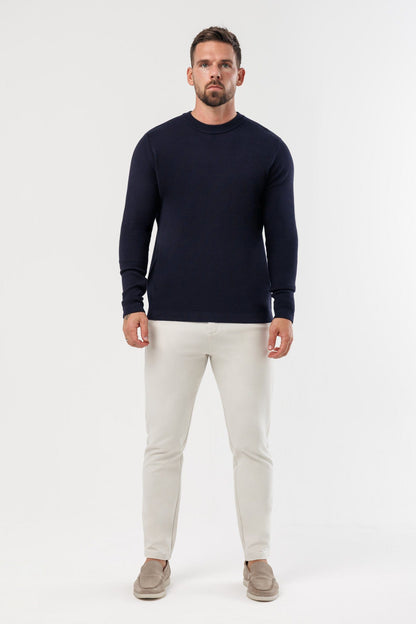 Luxe Knit Sweater — Navy
