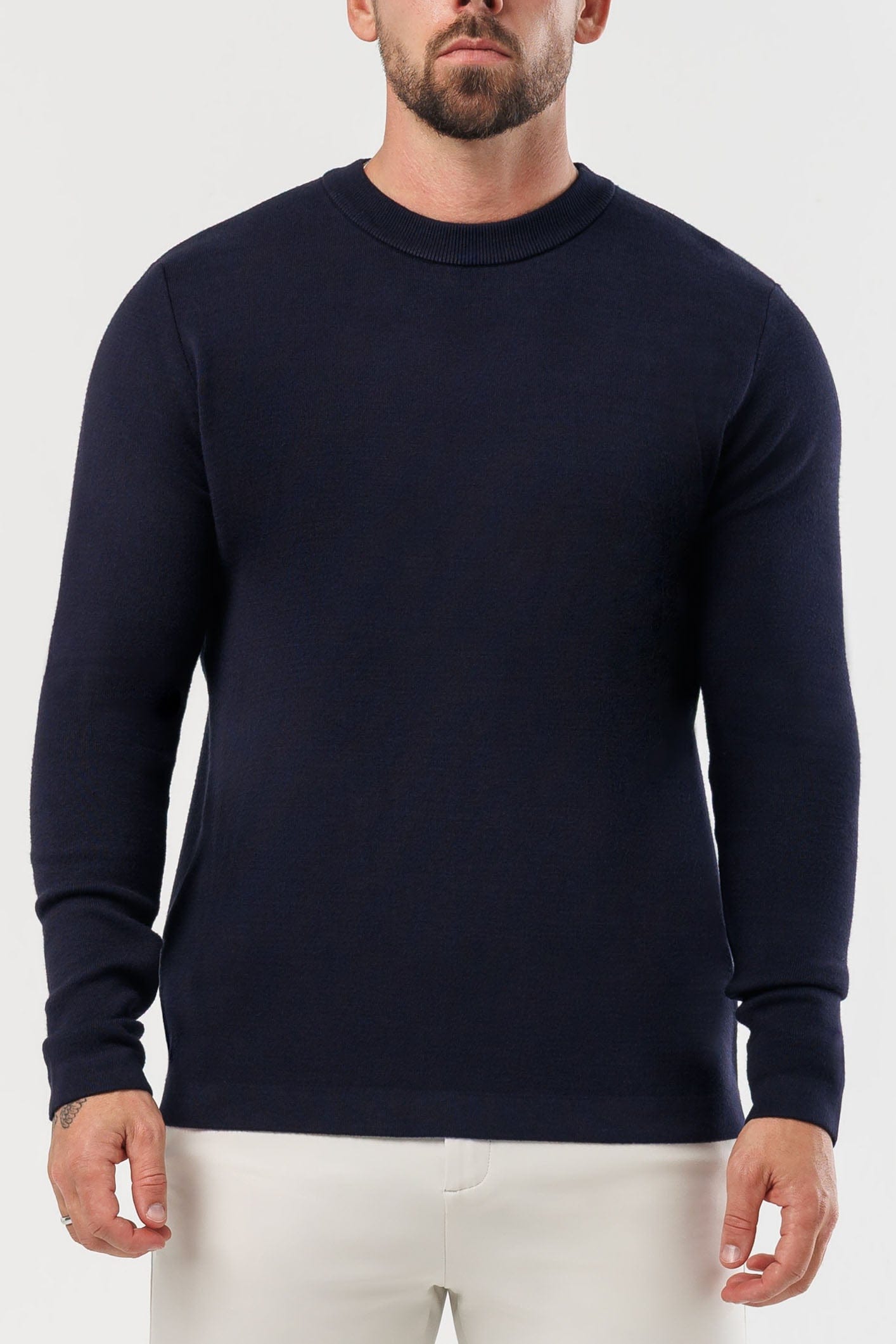 Luxe Knit Sweater — Navy