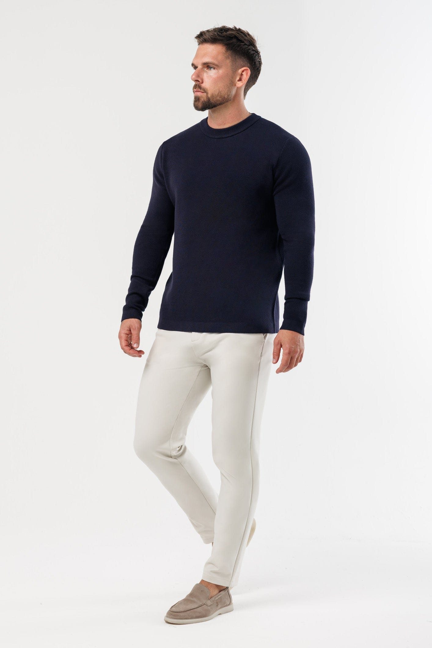 Luxe Knit Sweater — Navy