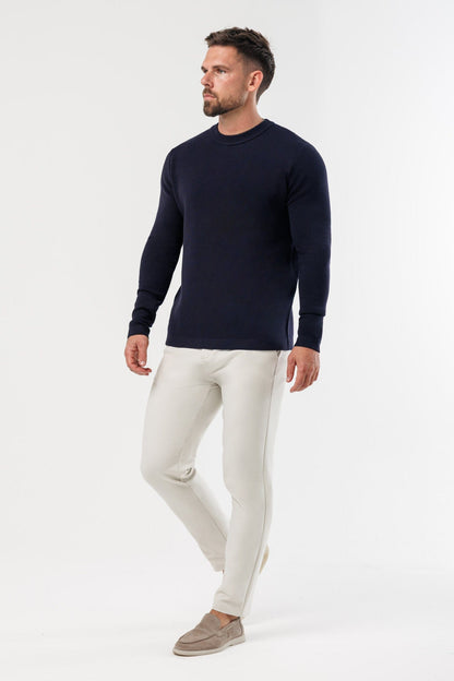 Luxe Knit Sweater — Navy