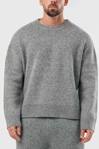 Knit Sweater — Grey Marl