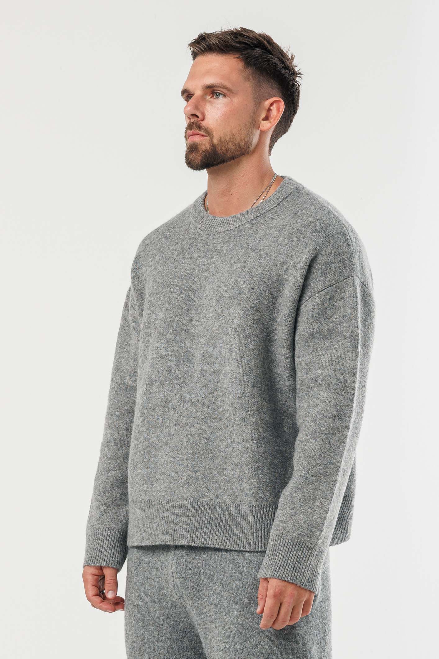 Knit Sweater — Grey Marl