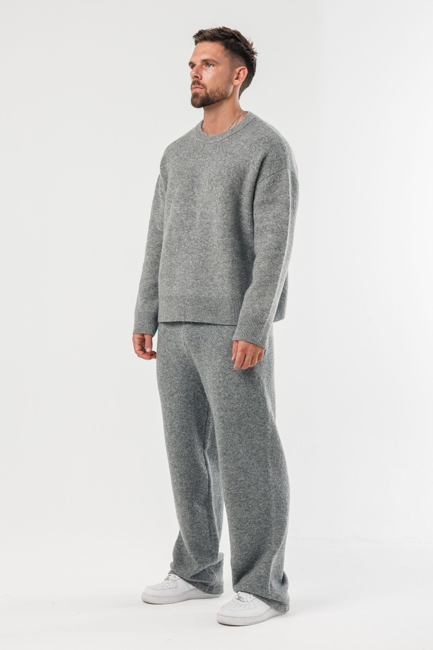 Knit Sweater — Grey Marl