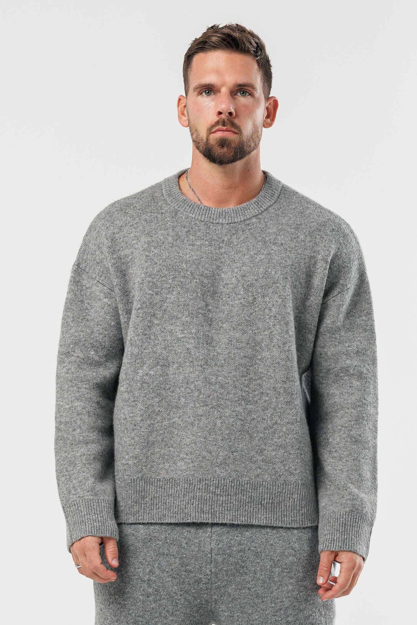 Knit Sweater — Grey Marl