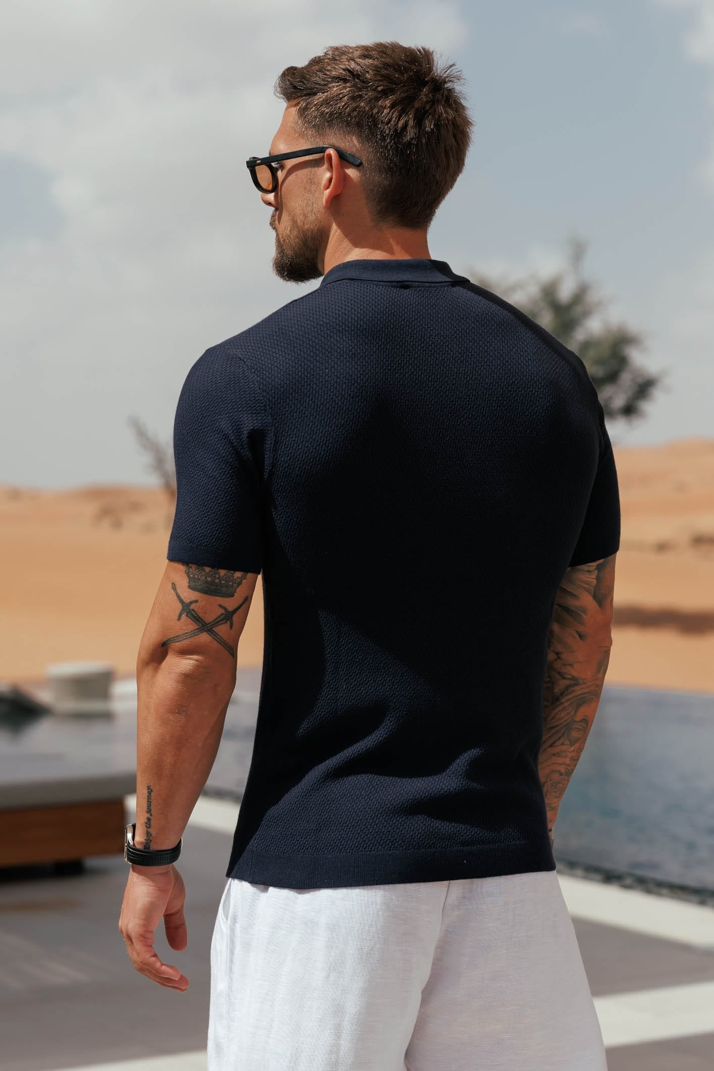 Santal Polo — Navy