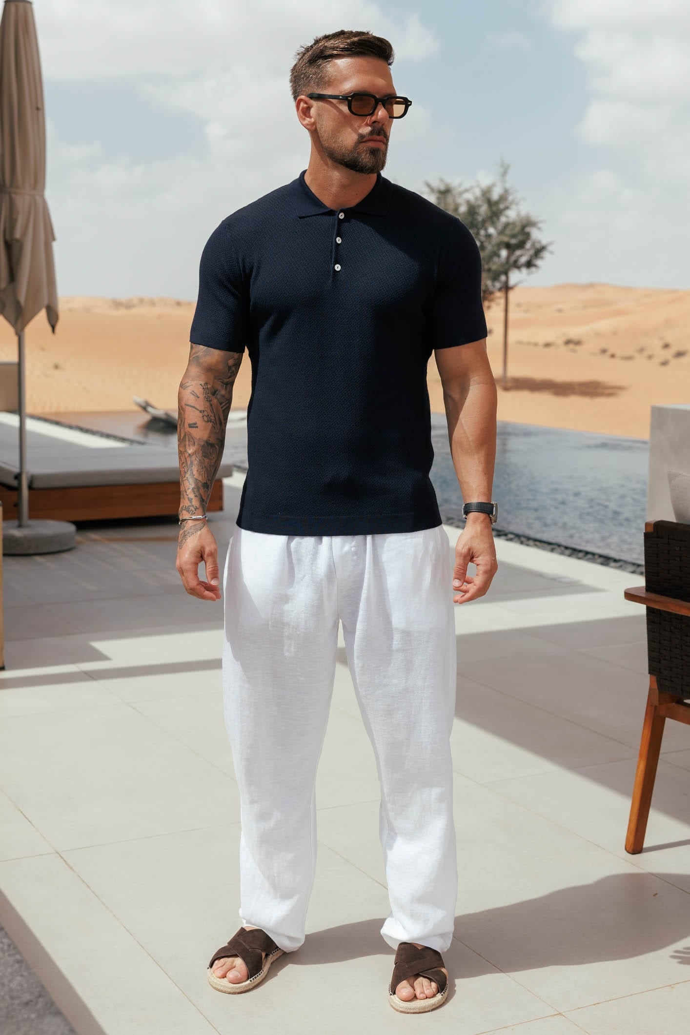 Santal Polo — Navy