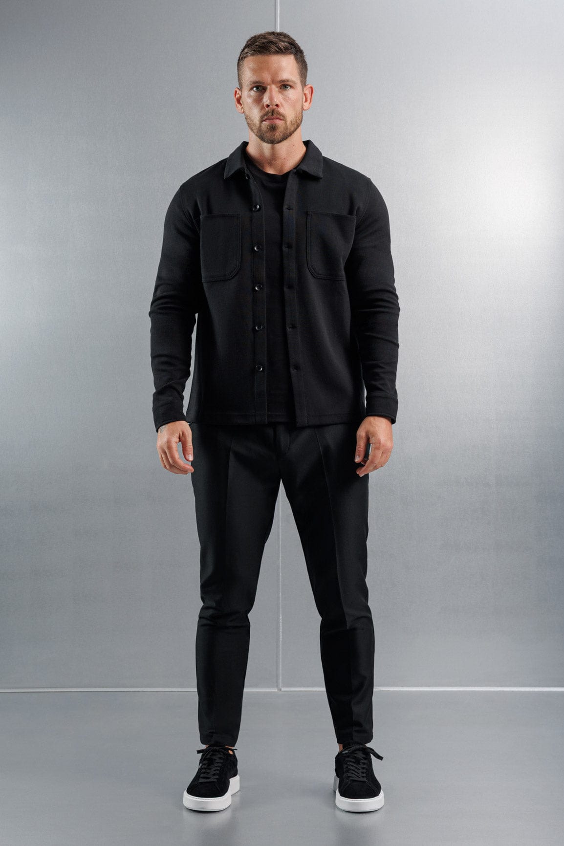 Jersey Overshirt — Black