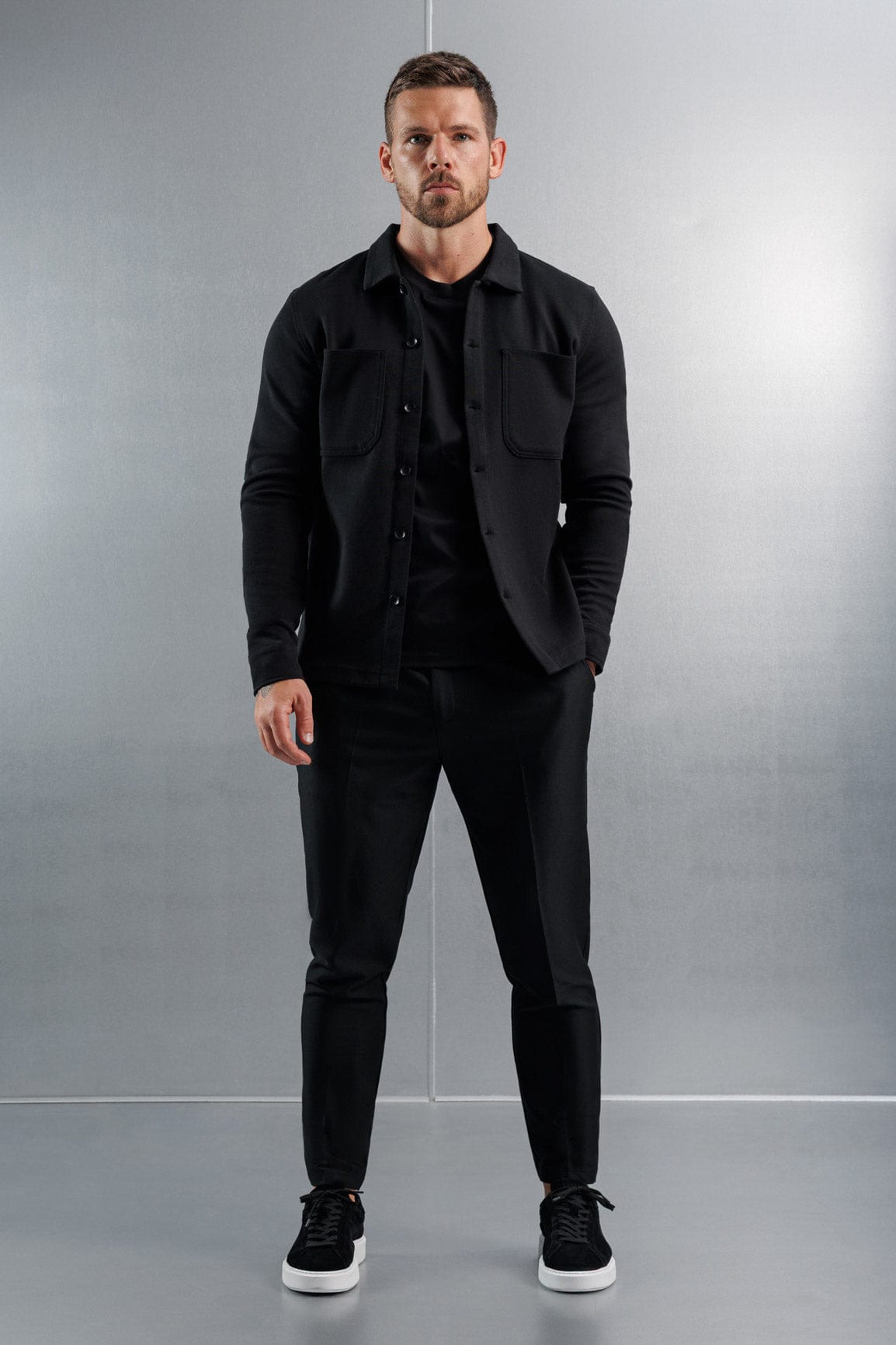Jersey Overshirt — Black